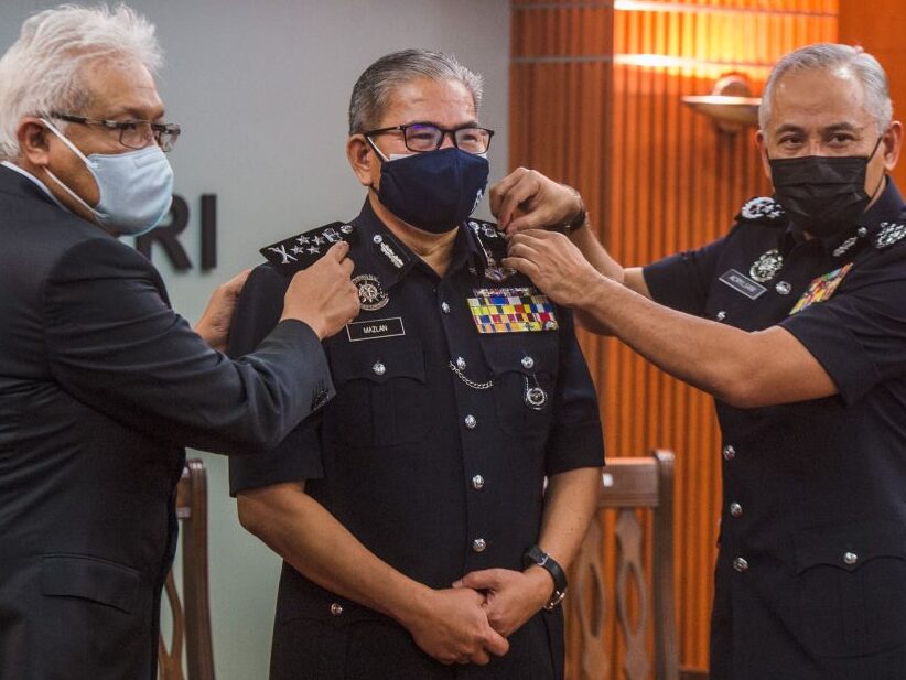 Datuk Seri Mazlan Lazim ketika dilantik sebagai Timbalan Ketua Polis Negara pada 25 Jun lalu. - Foto ihsan Malay Mail