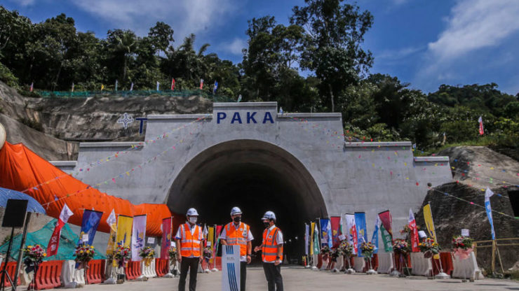 Foto fail majlis perasmian terowong ECRL di Paka, Terengganu. - Foto oleh Hari Anggara