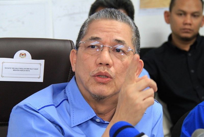 Menteri Kanan Kerja Raya Datuk Seri Fadillah Yusof. - Foto ihsan Malay Mail