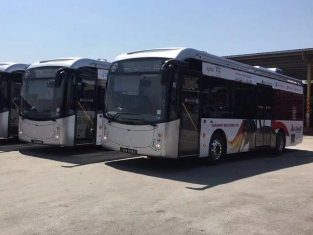 Gemilang International Ltd (GML) turut membekalkan bas kepada negeri Sarawak. - Foto ihsan Facebook/GML