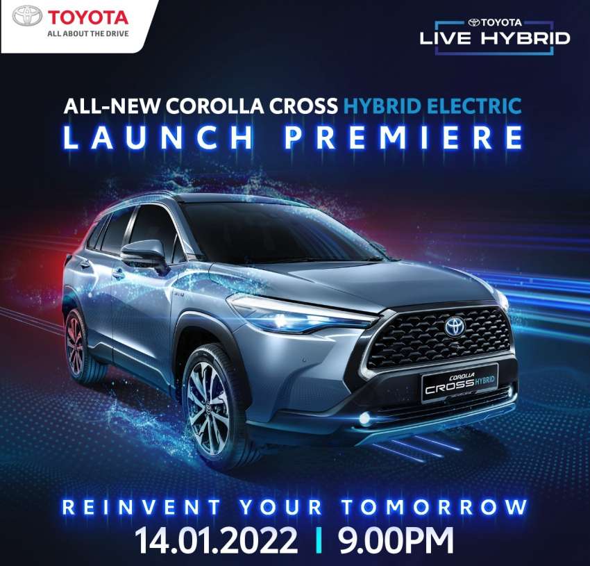 Poster teaser mengenai pelancaran model Corolla Cross Hybrid. - Foto ihsan Toyota