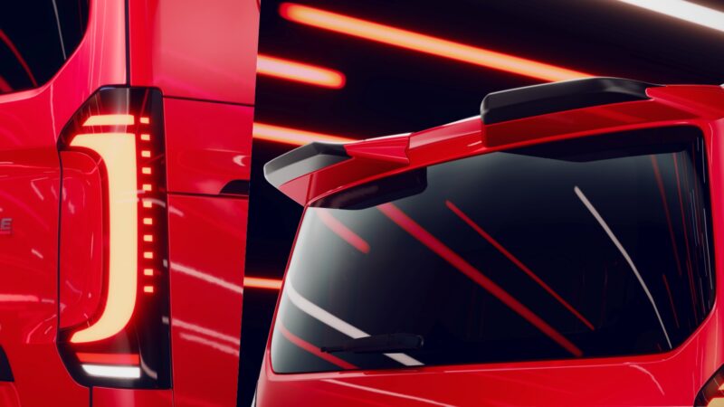 Volkswagen Transporter Sportline spoiler and rear light