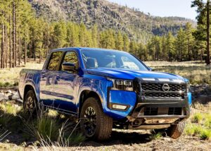 Bahagian depan Nissan Frontier Sport Edition 2027