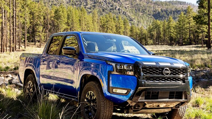 Bahagian depan Nissan Frontier Sport Edition 2027