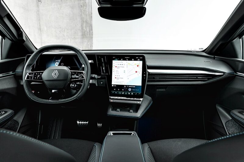 Bahagian dalaman Sukuan depan Renault Megane E-Tech Electric